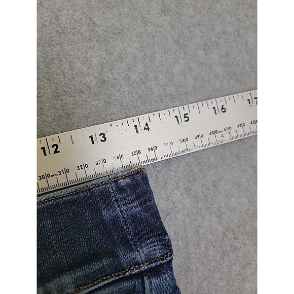 Spanx Jeans Womens Medium 28x27 Skinny High Rise Dark Disttessed Stretch Modern - Picture 8 of 14